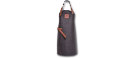 Barbecue leather apron choco 