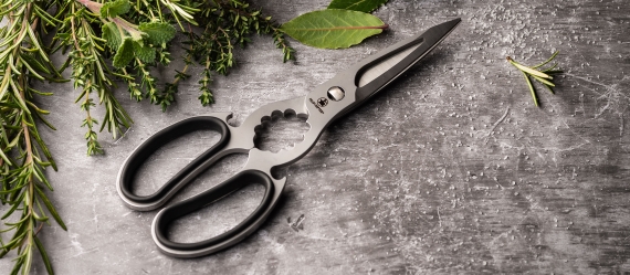 Kitchen shears, stainless, detachable 