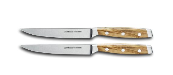 FIRST CLASS WOOD Steakmesser, 2-teilig ohne Säge 