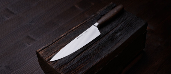 SIZE S SMOKED OAK Kochmesser 18 cm 